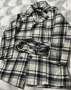 Plaid Trench Coat