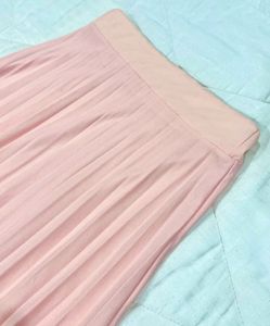 Pink Pleated Skirt
