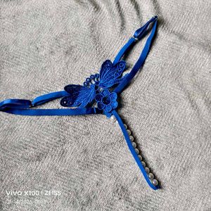 7138. Blue Butterfly Thong