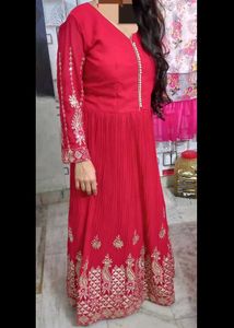 Stunning Red Zari And sequence work Bridle suite