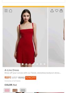 Chic Red Spaghetti Strap Mini Dress