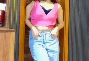 Pink Ribbed Tank Top