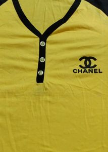 Chanel Inspired Yellow &amp; Black T-Shirt