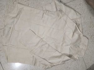Classic Beige 3/4 Sleeve Shirt for Women