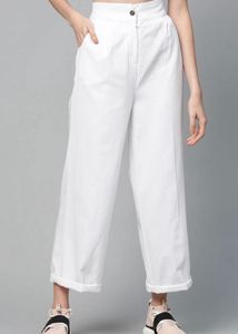 Classic White Wide-Leg Pants