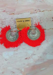 Combo of Boho Red Tassel Earrings &amp; Ring Set