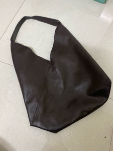 Chic Brown Faux Leather Hobo Bag