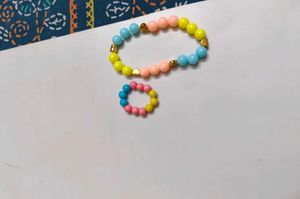 Colorful Beaded Bracelet &amp; ring combo
