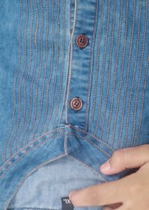 Denim Kurta For Fat Women