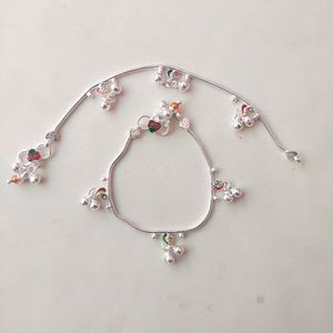 Pure Silver Anklet for baby boys and girls 1 Pair