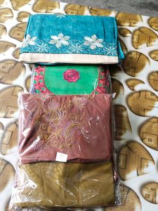 combo of 3 suits with dupatta and bottom