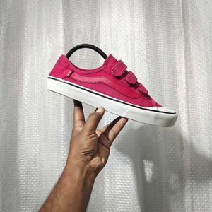 Vans Pink Velcro Shoes