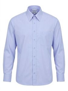 SAINT LAURENT YSL Classic Blue Button-Down Shirt