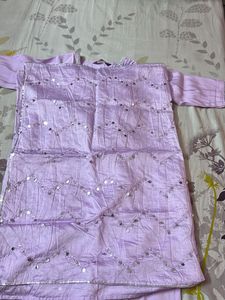 Elegant Lavender Kurta Set with Dupatta