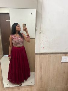 Rani Pink Designer Lehenga in excellent condition