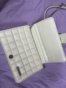 White Quilted Clutch Bag