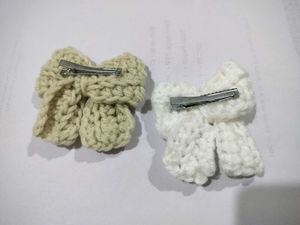 Crochet Hair Bows - Set of 2