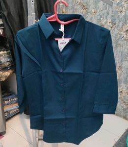 Emily Teal Button-Down Shirt