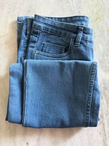Light Wash Flared Denim Jeans