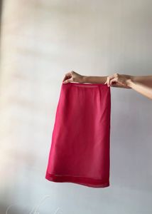 Chic Red Sheer Midi Skirt