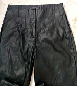 Y2K Black Faux Leather Pants
