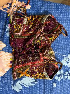 Bohemian Print Crop Blouse