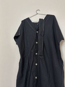 Chic Black Button-Up Mini Dress