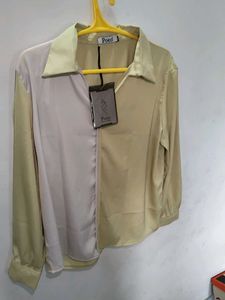 Stylish Two-Tone Long Sleeve Shirt