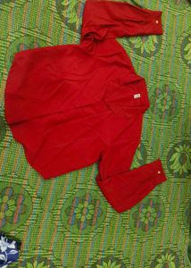 Red Cotton Blouse