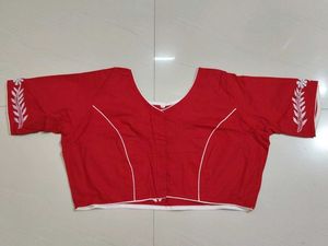 Red Embroidered Blouse