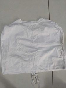 Zara White Crop Top With Strings