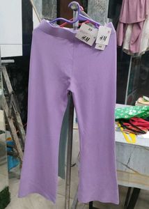 H&amp;M Purple Flared Pants
