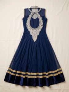 Elegant Navy Blue Embroidered Kurta Set