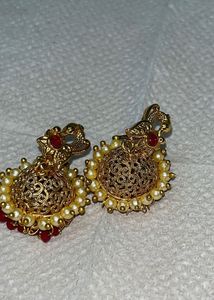 Traditional Peacock Jhumka Earrings