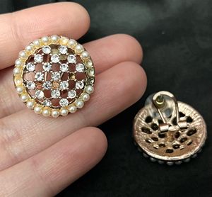 Pearl &amp; Rhinestone Earrings