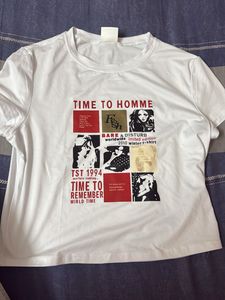 White Graphic Print T-Shirt