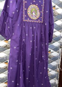 klosia Women Rayon Printed Anarkali kurta Set with