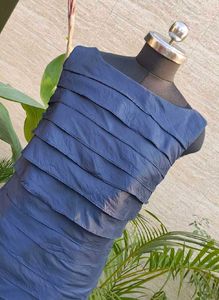 Elegant Tiered Grey Dress
