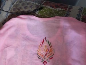 pink chicken kari long kurti 🩷
