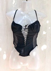 Lace-Up Corset Style Cami Top
