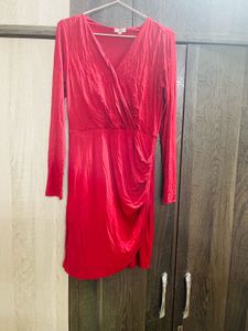 Chic Red Wrap Dress