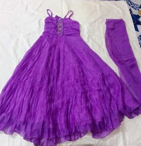 Purple Anarkali Dress