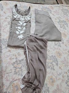 Elegant Embroidered Farshi salwar Kurta Set