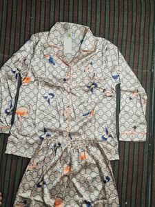 Chic Flamingo Print Pajama Set