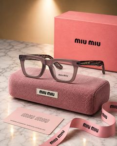 Miu- Miu Black Rectangular Eyeglasses