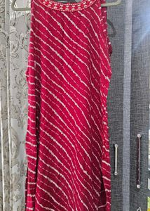 Stylish Red Bandhani Kurta