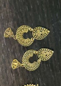 Gold Tone Jhumka Earrings