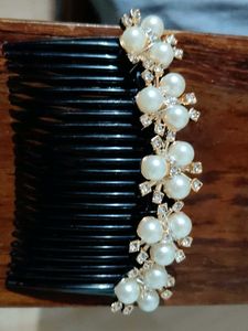 Elegant Pearl &amp; Crystal Hair Comb