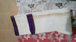New White Dhoti With Freebie