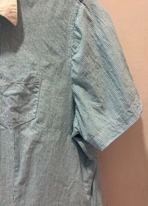 Striped Short Sleeve Button-Up Shirt